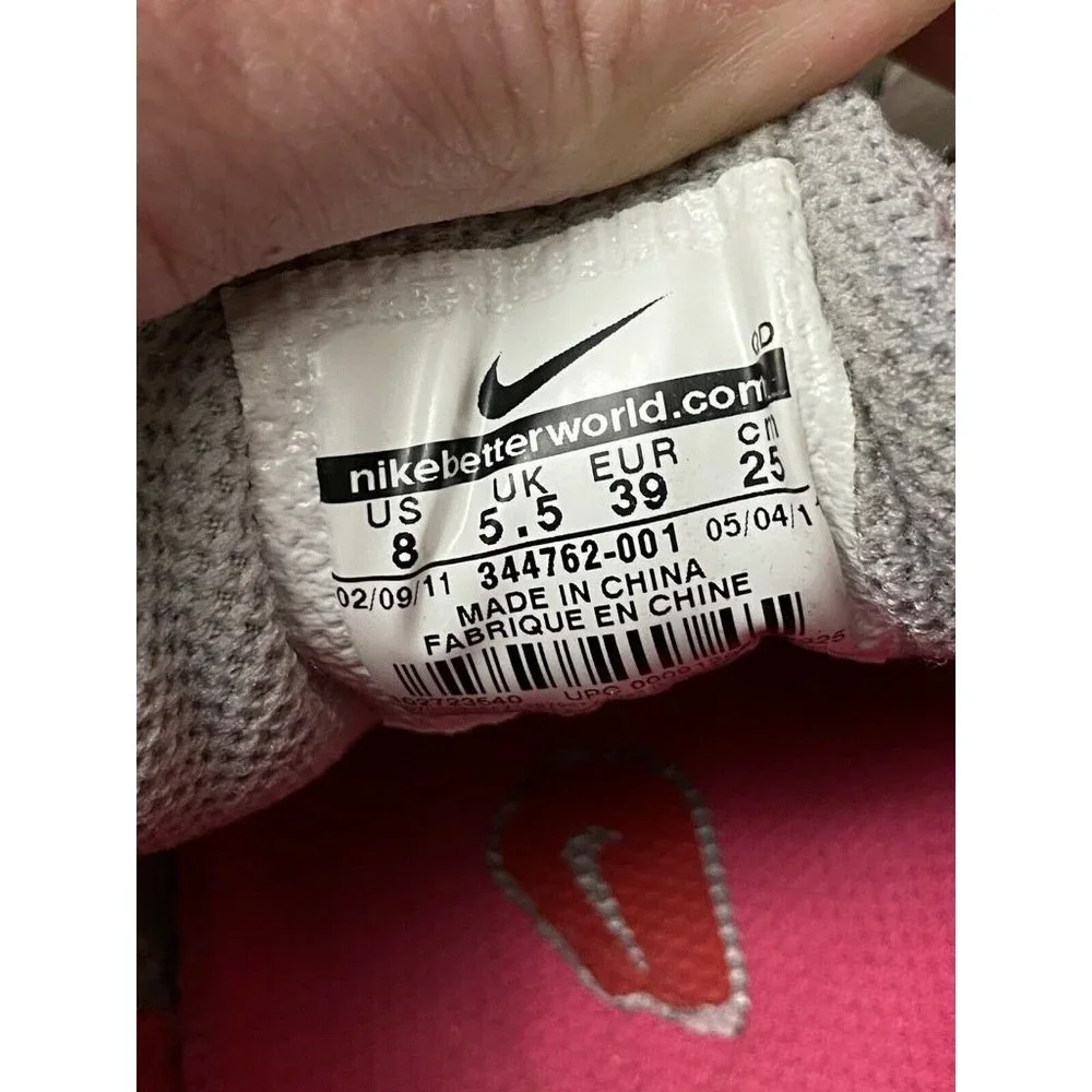Nike Women Shoe Air Max‎ Tailwind Plus Size 8M Silver Pink Sneaker